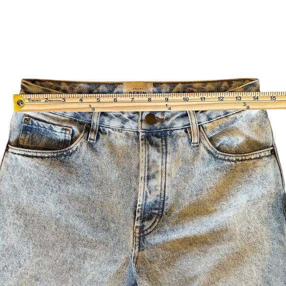 Sézane Acid Wash High Rise Jeans Size 29 ParisianChic Y2KStyle DesignerDenim - Picture 5 of 8